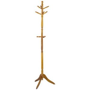 ASPECT CLEO WOODEN COAT TREE WITH 9 HOOKS -Solid Wood in Oak Finish ASPECT CLEO WOODEN COAT TREE WITH 9 HOOKS -Solid Wood in Oak Finish
