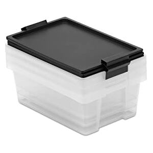 TATAY Set of 3 Storage Boxes with Lid, 60 L Capacity, with Handles and Wheels, Lid 100% recycled materials, BPA Free, Red. Measures 37 x 51 x 45 cm TATAY Set of 3 Storage Boxes with Lid, 60 L Capacity, with Handles and Wheels, Lid 100% recycled materials, BPA Free, Red. Measures 37 x 51 x 45 cm