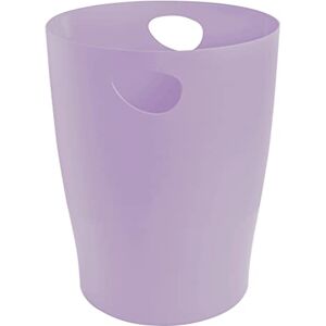 Exacompta Ref. 45364D 1 waste paper basket with ECOBIN handles large capacity 15 liters dimensions 26.3 x 26.3 x 33.5 cm mauve Exacompta Ref. 45364D 1 waste paper basket with ECOBIN handles large capacity 15 liters dimensions 26.3 x 26.3 x 33.5 cm mauve