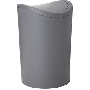 Superio Mini Bathroom Trash Can with Lid, Modern Grey Mini Waste Bin with Swing Lid (1 1/2 Gallon, 6 Liter) Plastic Garbage Can for Kitchen, Bathroom, Bedroom, Office, Under Desk (1, Grey) Superio Mini Bathroom Trash Can with Lid, Modern Grey Mini Waste Bin with Swing Lid (1 1/2 Gallon, 6 Liter) Plastic Garbage Can for Kitchen, Bathroom, Bedroom, Office, Under Desk (1, Grey)