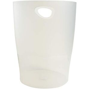 Exacompta Ref 45357D Ecobin Waste Paper Bin- 263 x 263 x 335mm in Size, Large Waste Capacity of 15 Litres, Easy Clean Interior -Translucent Ice White Exacompta Ref 45357D Ecobin Waste Paper Bin- 263 x 263 x 335mm in Size, Large Waste Capacity of 15 Litres, Easy Clean Interior -Translucent Ice White