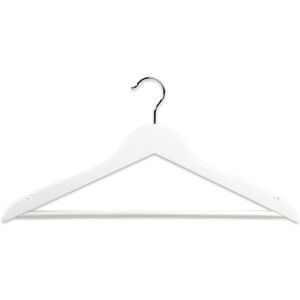 Kesper Shaped Clothes Hangers – Pack of 12, Material: Lotus Wood with Non-Slip Paint, Metal, Dimensions: 44.5 cm Wide, Colour: White, 67148 Kesper Shaped Clothes Hangers – Pack of 12, Material: Lotus Wood with Non-Slip Paint, Metal, Dimensions: 44.5 cm Wide, Colour: White, 67148