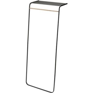 YAMAZAKI TOWER LEANING COAT HANGER WITH SHELF BK, black YAMAZAKI TOWER LEANING COAT HANGER WITH SHELF BK, black