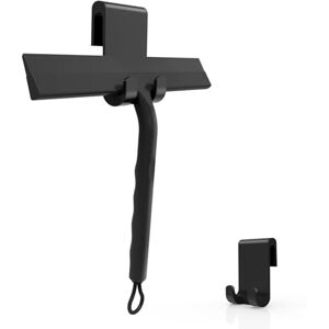 elzle Shower Squeegee, Window Squeegee, Black Shower Squeegee for Shower Doors with Hooks, Household for Bathroom, Cleaning Tile Walls, Car elzle Shower Squeegee, Window Squeegee, Black Shower Squeegee for Shower Doors with Hooks, Household for Bathroom, Cleaning Tile Walls, Car