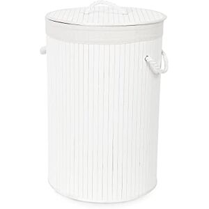 Compactor Jenny XL Bamboo Hamper, White, 40X60(H) cm Stylish Home Organization Solution Compactor Jenny XL Bamboo Hamper, White, 40X60(H) cm Stylish Home Organization Solution