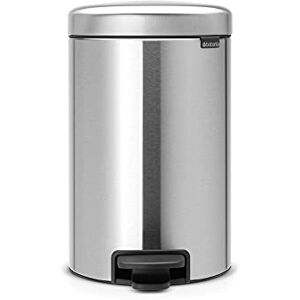 Brabantia NewIcon Pedal Bin 12L (Matt Steel) Soft-Closure Rubbish Waste Bin, Removable Inner Bucket + Free Bin Bags Brabantia NewIcon Pedal Bin 12L (Matt Steel) Soft-Closure Rubbish Waste Bin, Removable Inner Bucket + Free Bin Bags