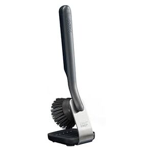 Joseph Joseph SinkTech Dish Brush with Stainless-Steel Storage Stand, Durable Bristles, Pan Scraper, Replaceable Head Joseph Joseph SinkTech Dish Brush with Stainless-Steel Storage Stand, Durable Bristles, Pan Scraper, Replaceable Head