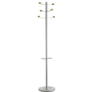 Unilux 175cm Bouquet Coat Stand with Umbrella Stand Steel Grey Unilux 175cm Bouquet Coat Stand with Umbrella Stand Steel Grey