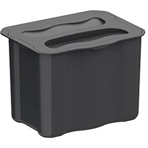 Emuca Recycle auxiliary recycling container, Recycle small bin of 5L for kitchen, Anthracite grey plastic Emuca Recycle auxiliary recycling container, Recycle small bin of 5L for kitchen, Anthracite grey plastic