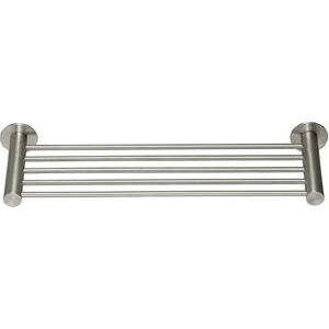 MSV Stainless Steel Wall-Mounted Towel Rail with 5 Hooks, Silver MSV Stainless Steel Wall-Mounted Towel Rail with 5 Hooks, Silver