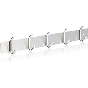 RICOO Heavy Duty Stainless Steel Wall Mounted Coat Hooks, MH028S-5, Elegant Hook Rack for Entryway, Kitchen, Bathroom, with 5 Durable Hooks, Silver RICOO Heavy Duty Stainless Steel Wall Mounted Coat Hooks, MH028S-5, Elegant Hook Rack for Entryway, Kitchen, Bathroom, with 5 Durable Hooks, Silver
