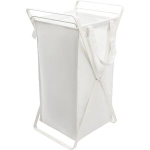 YAMAZAKI Home Laundry Hamper Clothes Basket Liner Steel + Cotton, Medium, White YAMAZAKI Home Laundry Hamper Clothes Basket Liner Steel + Cotton, Medium, White
