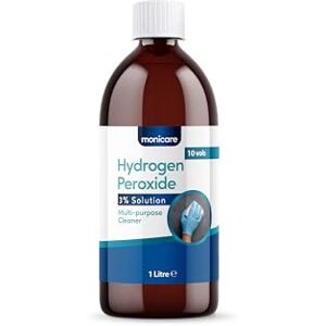 Monicare Hydrogen Peroxide 3% 1 Litre, 10 Vols, Clear Monicare Hydrogen Peroxide 3% 1 Litre, 10 Vols, Clear