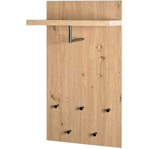 HAKU Wardrobe Oak, Black, Mdf, Metal Dim.: W 48 cm X H 90 cm X D 31 cm, Style: Modern HAKU Wardrobe Oak, Black, Mdf, Metal Dim.: W 48 cm X H 90 cm X D 31 cm, Style: Modern