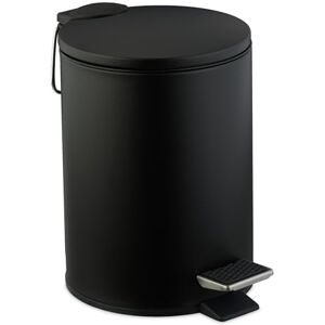 Relaxdays Bathroom Pedal Bin, 3 Litres, Soft-Close Lid, Removable Inner Bucket, Sanitary Disposal, Guest Toilet, Black Relaxdays Bathroom Pedal Bin, 3 Litres, Soft-Close Lid, Removable Inner Bucket, Sanitary Disposal, Guest Toilet, Black