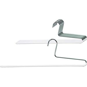 MAWA Hanger for Trousers, KH, Set of 10, Hangers for Clothes, Space Saving and Non-Slip, Perfect for Jeans, Fabric and Suit Pants, with Anti-Slip Coating, 35 cm, White MAWA Hanger for Trousers, KH, Set of 10, Hangers for Clothes, Space Saving and Non-Slip, Perfect for Jeans, Fabric and Suit Pants, with Anti-Slip Coating, 35 cm, White