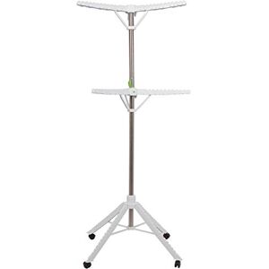 blackpoolal Clothes Airer Drying Rack Extra Large 3 Tier Clothes Drying Rail Stainless Steel Folds Flat For Easy Storage (White) blackpoolal Clothes Airer Drying Rack Extra Large 3 Tier Clothes Drying Rail Stainless Steel Folds Flat For Easy Storage (White)