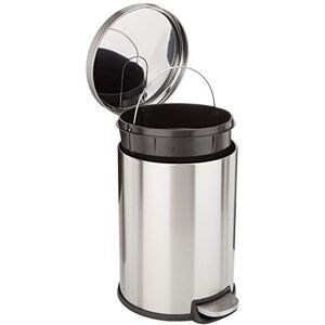 Amazon Basics Stainless Steel 20L Pedal Trash Can - Silent Close - Versatile Amazon Basics Stainless Steel 20L Pedal Trash Can - Silent Close - Versatile