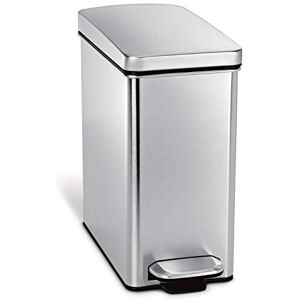 simplehuman CW1898CB 10L Profile Pedal Bin, Small Bin for Bathroom Bedroom Office, Strong Steel Pedal, Silent Soft Close Lid, Inner Bucket, Non-Skid Base, Fingerprint-Proof, Brushed Stainless Steel simplehuman CW1898CB 10L Profile Pedal Bin, Small Bin for Bathroom Bedroom Office, Strong Steel Pedal, Silent Soft Close Lid, Inner Bucket, Non-Skid Base, Fingerprint-Proof, Brushed Stainless Steel