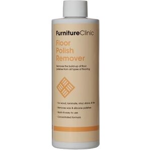 Furniture Clinic Floor Polish Remover Removes the Build-up of Floor Polishes on all Wood, Laminate, Vinyl, Stone & Tile Floors Concentrated Formula 500ml Dilutes to Make 1 Litre Furniture Clinic Floor Polish Remover Removes the Build-up of Floor Polishes on all Wood, Laminate, Vinyl, Stone & Tile Floors Concentrated Formula 500ml Dilutes to Make 1 Litre