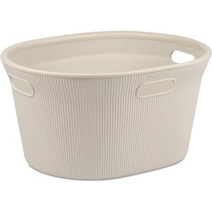 TATAY Baobab ECOHOME Laundry Basket with Lid, 35L Capacity, Polypropylene, BPA-Free, 100% Recycled Plastic, Beige, Dimensions: 41 x 33 x 50 cm TATAY Baobab ECOHOME Laundry Basket with Lid, 35L Capacity, Polypropylene, BPA-Free, 100% Recycled Plastic, Beige, Dimensions: 41 x 33 x 50 cm