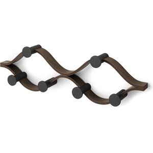 Umbra Montage 6 Hook Wall Monted Coat Rack, Black/Walnut Umbra Montage 6 Hook Wall Monted Coat Rack, Black/Walnut