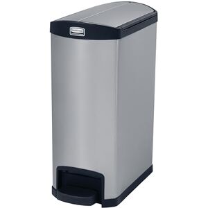 Rubbermaid Commercial Products Slim Jim Step-on Metal End Step Waste Receptacle Bin 50 Litre Black 1901993 Rubbermaid Commercial Products Slim Jim Step-on Metal End Step Waste Receptacle Bin 50 Litre Black 1901993