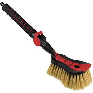 ToM-PaR Washing Brush - Water hose connection, Soft bristles, Insect scraper - Cleaning Brush ToM-PaR Washing Brush - Water hose connection, Soft bristles, Insect scraper - Cleaning Brush