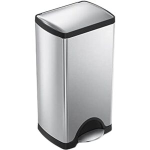 simplehuman 30L Rectangular Kitchen Pedal Bin, Strong Steel Pedal, Silent Soft Close Lid, Stay-Open Lid, Non-Skid Base, Fingerprint-Proof, Inner Bucket, Brushed Stainless Steel simplehuman 30L Rectangular Kitchen Pedal Bin, Strong Steel Pedal, Silent Soft Close Lid, Stay-Open Lid, Non-Skid Base, Fingerprint-Proof, Inner Bucket, Brushed Stainless Steel