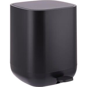 Relaxdays 9L Soft-Close Pedal Waste Bin with Removable Inner Bin, Matt Black, 27x21x26 cm Relaxdays 9L Soft-Close Pedal Waste Bin with Removable Inner Bin, Matt Black, 27x21x26 cm