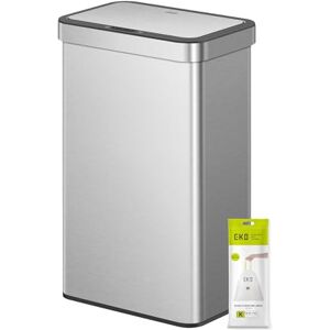EKO Econova 70L Sensor Recycling Bin, Dual Compartment 2×35L Stainless Steel Automatic Kitchen Bin with Soft-Close Lid, Fingerprint-Resistant, Matt Metallic EKO Econova 70L Sensor Recycling Bin, Dual Compartment 2×35L Stainless Steel Automatic Kitchen Bin with Soft-Close Lid, Fingerprint-Resistant, Matt Metallic