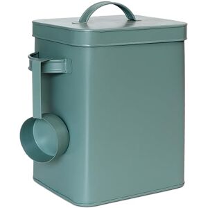 Relaxdays Metal Box, 6.5 L Storage Box with Dosing Aid, Pet Food & Food, Airtight, Washing Powder Can, Green Relaxdays Metal Box, 6.5 L Storage Box with Dosing Aid, Pet Food & Food, Airtight, Washing Powder Can, Green