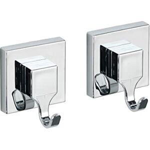 WENKO 22688100 Vacuum-Loc® wall hook Quadro, Acrylonitrile-Butadiene-Styrene (ABS), 6 x 7 x 5 cm, Shiny WENKO 22688100 Vacuum-Loc® wall hook Quadro, Acrylonitrile-Butadiene-Styrene (ABS), 6 x 7 x 5 cm, Shiny