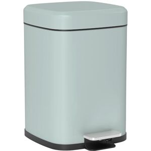HOMCOM 12 Litre Pedal Bin, Fingerprint Proof Kitchen Rubbish Bin with Soft-close Lid, Foot Pedal and Removable Inner Bucket for Recycling and Waste, Light Green HOMCOM 12 Litre Pedal Bin, Fingerprint Proof Kitchen Rubbish Bin with Soft-close Lid, Foot Pedal and Removable Inner Bucket for Recycling and Waste, Light Green