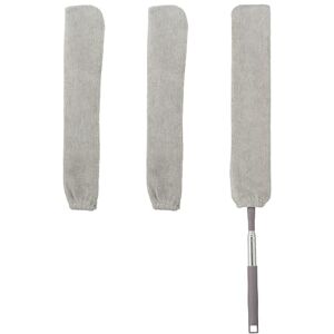 Relaxdays Flat Duster, Extendable Telecopic Bar up to 115cm, Washable Cover, Microfibre, Car & Household, Dust Mop, Grey, Polyester, 77cm Relaxdays Flat Duster, Extendable Telecopic Bar up to 115cm, Washable Cover, Microfibre, Car & Household, Dust Mop, Grey, Polyester, 77cm