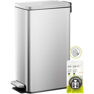 EKO Stella Slim 30L Kitchen Bin with Pedal Stainless Steel Smudge Proof Compact Design Silent Closing Bathroom EKO Stella Slim 30L Kitchen Bin with Pedal Stainless Steel Smudge Proof Compact Design Silent Closing Bathroom