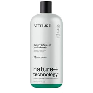 ATTITUDE Laundry Detergent Liquid, Plant-Based Ingredients, EWG Verified, High Efficiency, Infused with Essential Oils, White & Colored Clothing, Lavender & Rosemary, 38 Loads, 950 mL ATTITUDE Laundry Detergent Liquid, Plant-Based Ingredients, EWG Verified, High Efficiency, Infused with Essential Oils, White & Colored Clothing, Lavender & Rosemary, 38 Loads, 950 mL