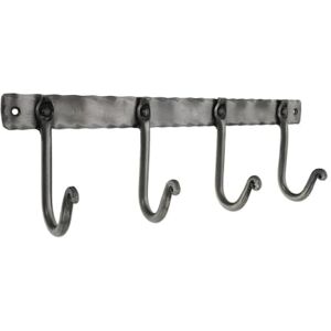 Infinity Vintage Style Wall Mounted Pewter Coat Hook Hanger with 4 Hooks Ideal for Hanging Clothes, Bags, Hat and Utensils Infinity Vintage Style Wall Mounted Pewter Coat Hook Hanger with 4 Hooks Ideal for Hanging Clothes, Bags, Hat and Utensils