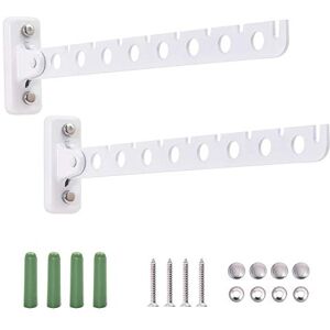 ASHOP Wall Mount Clothes Hanger Stainless Steels Laundry Hanger Dryer Rack White Retractable Clothes Rack Wall Hangers for Clothes Closet Wall Mounted Clothes Hanger 2 Pack ASHOP Wall Mount Clothes Hanger Stainless Steels Laundry Hanger Dryer Rack White Retractable Clothes Rack Wall Hangers for Clothes Closet Wall Mounted Clothes Hanger 2 Pack