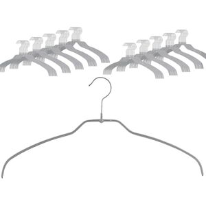 MAWA Light Clothes Hangers, Set of 100 50% Space Saving and Non-Slip Hangers, Ideal for Shirts and Blouses, with 360° Rotating Hook and Non-Slip Coating, 42 cm, Silver MAWA Light Clothes Hangers, Set of 100 50% Space Saving and Non-Slip Hangers, Ideal for Shirts and Blouses, with 360° Rotating Hook and Non-Slip Coating, 42 cm, Silver
