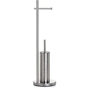 TATAY Standing Toilet Roll Holder Stainless Steel Toilet Roll Stand with Weighted Base for Extra Stability No-Drill Durable and Elegant 20.5 x 20.5 x 74.5 cm TATAY Standing Toilet Roll Holder Stainless Steel Toilet Roll Stand with Weighted Base for Extra Stability No-Drill Durable and Elegant 20.5 x 20.5 x 74.5 cm