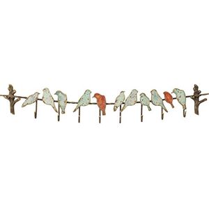 KARE Design Coat Rack Bird Party, multicoloured, steel powder-coated, 8 hooks with bird figures design, wall coat hanger for robe and clothes, for hallway, entrance, 19x102x6cm (H/W/D) KARE Design Coat Rack Bird Party, multicoloured, steel powder-coated, 8 hooks with bird figures design, wall coat hanger for robe and clothes, for hallway, entrance, 19x102x6cm (H/W/D)