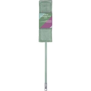 JVL Extended Microfibre Mop – Flat Floor Cleaner with Long Handle – Machine Washable & Reusable Cleaning Head – Green JVL Extended Microfibre Mop – Flat Floor Cleaner with Long Handle – Machine Washable & Reusable Cleaning Head – Green