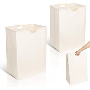 AiQInu Foldable Laundry Basket, Laundry Hamper, Laundry Bag with Handle, Wooden Handle, Large, 56 cm x 40 cm x 27 cm, Cotton and Linen Material, Large Capacity, Space-Saving, for Bedroom, Bathroom, AiQInu Foldable Laundry Basket, Laundry Hamper, Laundry Bag with Handle, Wooden Handle, Large, 56 cm x 40 cm x 27 cm, Cotton and Linen Material, Large Capacity, Space-Saving, for Bedroom, Bathroom,