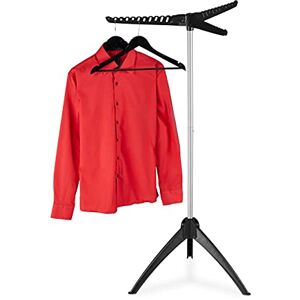 Relaxdays Clothes Drying Rack, Foldable, for Camping & Balcony, Space-Saving Laundry Dryer, HxD: 129x62 cm, Black/Grey, 129 x 62 x 62 cm Relaxdays Clothes Drying Rack, Foldable, for Camping & Balcony, Space-Saving Laundry Dryer, HxD: 129x62 cm, Black/Grey, 129 x 62 x 62 cm