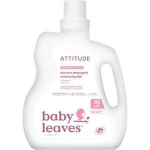ATTITUDE Baby Laundry Detergent Liquid, EWG Verified, Safe for Baby Clothes, Infant and Newborn, Vegan and Naturally Derived Washing Soap, HE Compatible, Unscented, 80 Loads, 2 Liters ATTITUDE Baby Laundry Detergent Liquid, EWG Verified, Safe for Baby Clothes, Infant and Newborn, Vegan and Naturally Derived Washing Soap, HE Compatible, Unscented, 80 Loads, 2 Liters