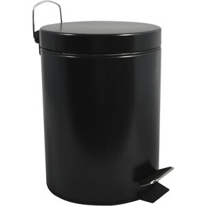 MSV Stainless Steel Pedal Bin, Black, 5 Litre MSV Stainless Steel Pedal Bin, Black, 5 Litre