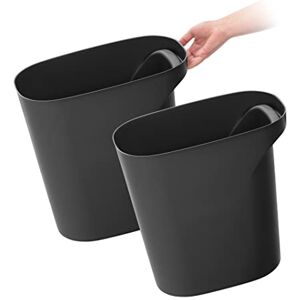 Iris Ohyama IRIS USA 6 Gallon / 24 Quart Plastic Wastebasket Trash Cans for Home, Office, Bedroom, Bathroom, Made with Recycled Materials, Black, 2-Pack Iris Ohyama IRIS USA 6 Gallon / 24 Quart Plastic Wastebasket Trash Cans for Home, Office, Bedroom, Bathroom, Made with Recycled Materials, Black, 2-Pack