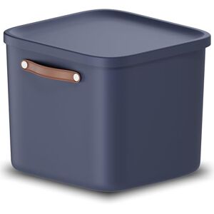 Rotho Maloja 40l Stackable Plastic Storage Box, Blue (Recycled PP), 39.5 x 38.0 x 34.0 cm Rotho Maloja 40l Stackable Plastic Storage Box, Blue (Recycled PP), 39.5 x 38.0 x 34.0 cm