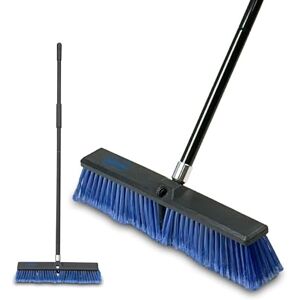 Addis Outdoor Broom & Patio Brush – Heavy Duty 45cm (17.7") Angled Head with Stiff Bristles Deck Driveway Garden & Yard Sweeping Brush Large Push Broom for Concrete Tile Wooden Floors, Blue Black Addis Outdoor Broom & Patio Brush – Heavy Duty 45cm (17.7") Angled Head with Stiff Bristles Deck Driveway Garden & Yard Sweeping Brush Large Push Broom for Concrete Tile Wooden Floors, Blue Black